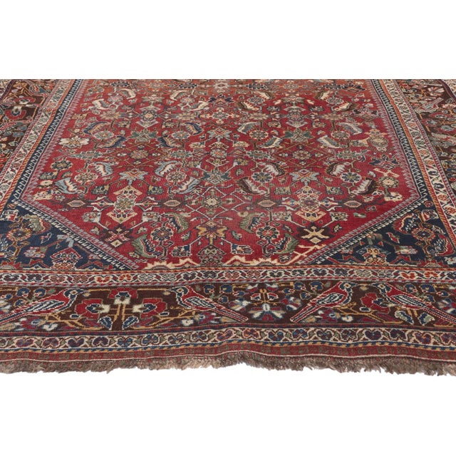 Early 20th Century Antique Persian Shiraz Rug, 04'07 X 07'03 For Sale - Image 4 of 10