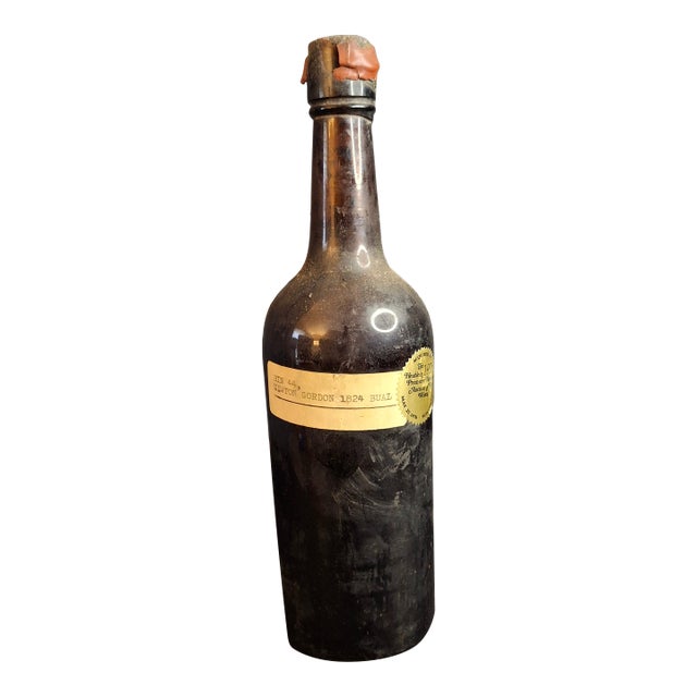 Historic 1824 Vintage Newton & Gordon Bual Madeira Bottle - 1976 Heublein Auction For Sale
