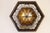 1950s Spanish Revival Mica Wrought Iron Brass Elaborate Octagon Light Ceiling Lamp For Sale - Image 9 of 11