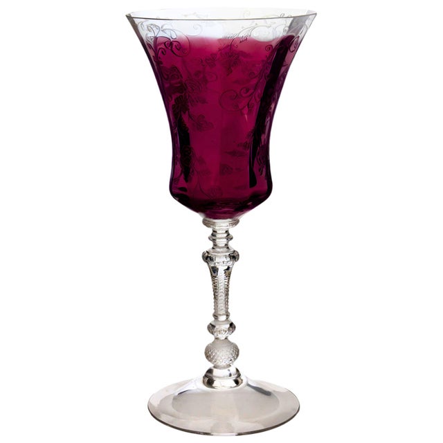 1940s Cambridge Rose Point Stemware Set For Sale In Los Angeles - Image 6 of 11