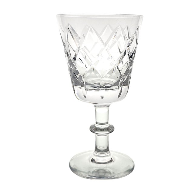 Glass Webb Corbett Wec5 English Lead Crystal Water Goblets Set of 5 5.125" For Sale - Image 7 of 9