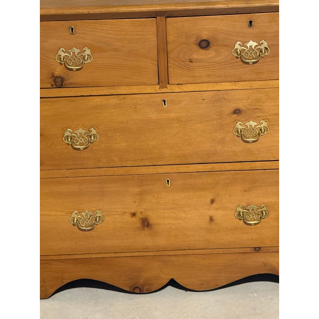 Wood Antique Pine Two Over Two Drawers - Chest of Drawers From England For Sale - Image 7 of 18