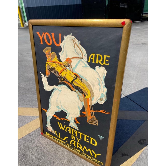 Modern World War I Wwi Recruitment Poster, General Pershing “You Are Wanted by Us Army” For Sale - Image 3 of 12