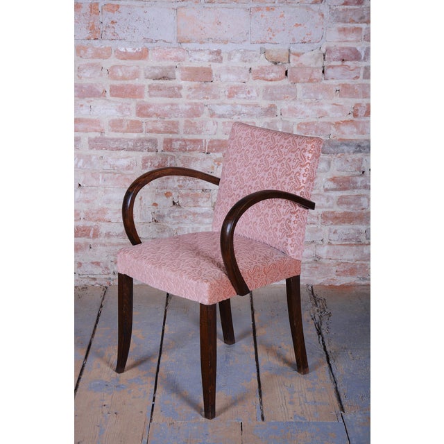 Textile Vintage Art Deco French Chair in Walnut by Jules Leleu, 1930s For Sale - Image 7 of 13