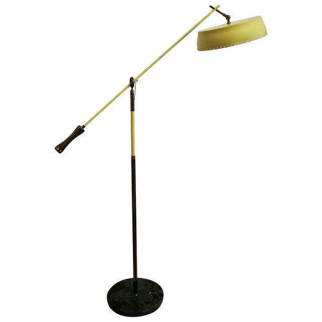 1950s Vintage Yellow Lamp by Angelo Lelli for Arredoluce, Italy, 1952 For Sale - Image 5 of 5