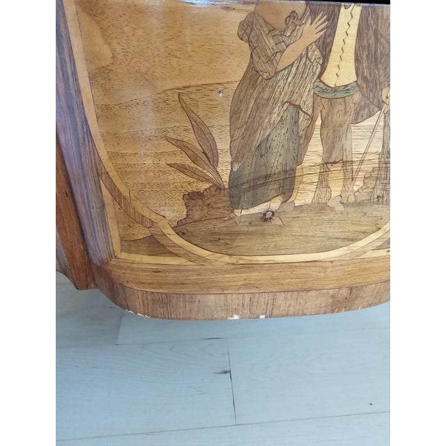 Inlaid French Marquetry Cabinet With Details - Mid 20th Century For Sale - Image 10 of 11