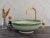 Contemporary 14 Karat Gold Rim Ceramic Sink for Bathroom Handmade For Sale - Image 3 of 4