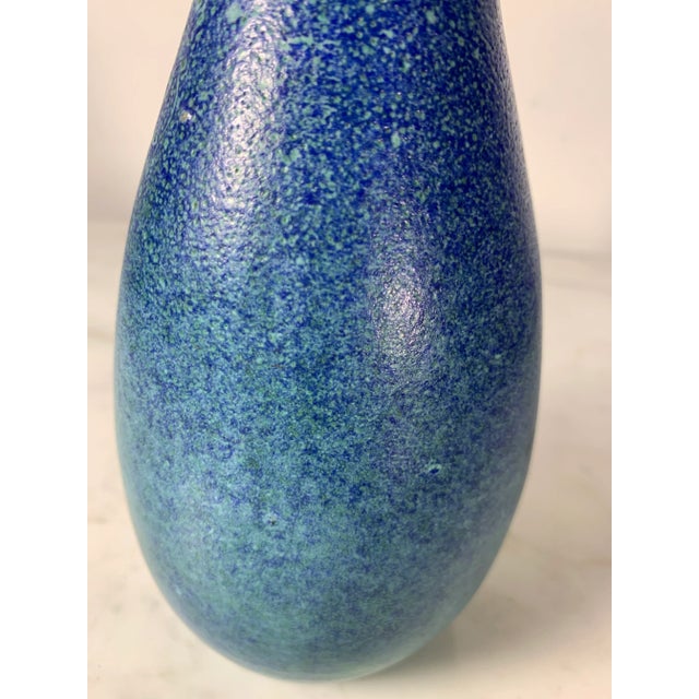 Blue Mid 20th Century Vallauris, France Blue Pottery Vase by Robert Meynard For Sale - Image 8 of 10