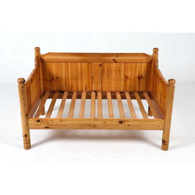Wood Pair of Swedish 1970's Vintage Loveseats / Sofas For Sale - Image 7 of 7