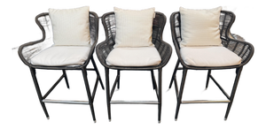 Palecek Palermo in/Outdoor Counter Stools, Set of Three