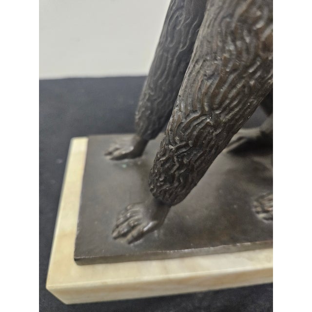 Metal Signed 13" Bronze of a Poodle by Edward Fenno Hoffman III Pafa Mounted on Marble For Sale - Image 7 of 7
