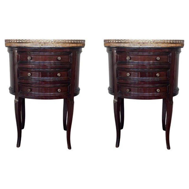 19th Century Bouillotte Louis XVI Style, Oval Shaped Bronze and Mahogany Table For Sale - Image 13 of 13