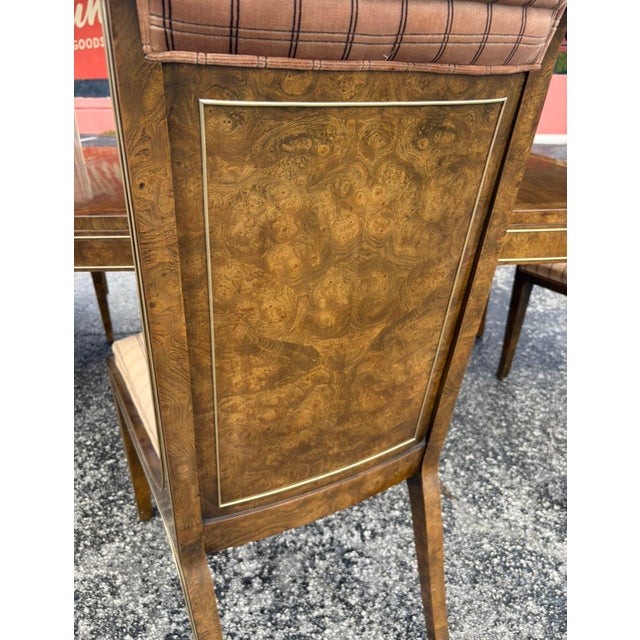 Mid 20th Century Mid Century Mastercraft Burl Dining Set For Sale - Image 5 of 17