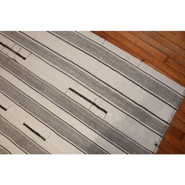 Modern Vintage Zabihi Collection Oversize White Gray Turkish Kilim - 11'4" x 17' For Sale - Image 3 of 12
