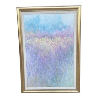 Late 20th Century Framed Impressionist Painting Wall Art For Sale