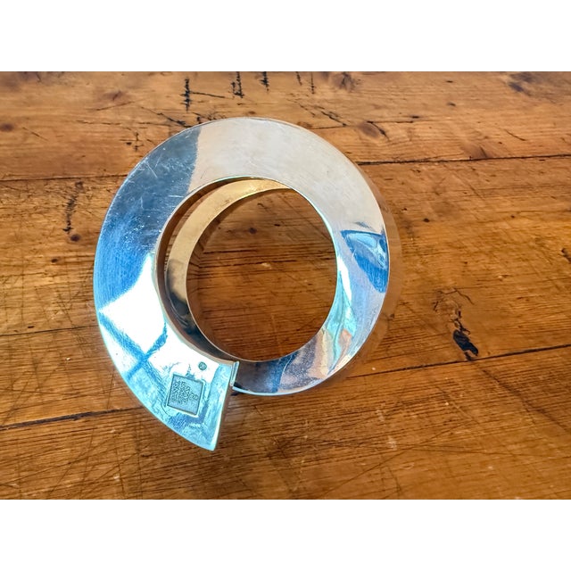 Late 20th Century Dansk Silverplated Spiral Candle Holder, Bertil Vallien Design For Sale - Image 5 of 7