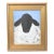 Folk Art Woolly Sheep Lamb Oil Painting Including the Antiqued Gold Wood Frame For Sale