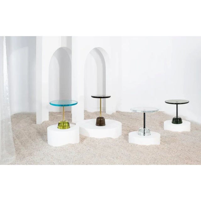 Metal Pina Low Green Black Side Table by Pulpo For Sale - Image 7 of 10