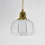 Vintage Milk Glass Pendant W/ Fluted Shade + Gold Detail For Sale - Image 4 of 8