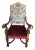 Late 20th Century Renaissance Custom Upholstered Arm Chair For Sale