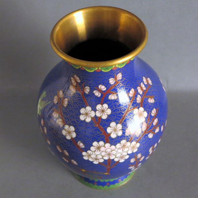 Mid-Century Modern Enameled Cloisonne Vase, 1950s For Sale - Image 3 of 10