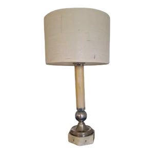 Antique French Alabaster Table Lamp