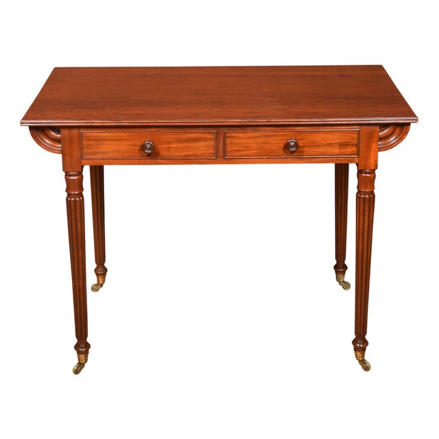 Mahogany Two Drawer Writing Table For Sale
