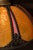 2000 - 2009 Antique Amber and Rose Stained Slag Glass Hanging Lamp For Sale - Image 5 of 6