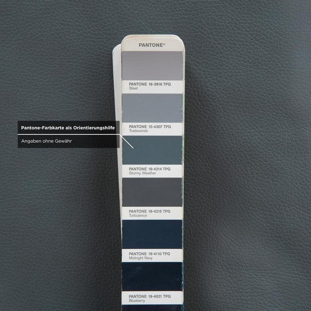 Blue Grey Petrol Leather Biella Stool from Himolla For Sale - Image 5 of 10