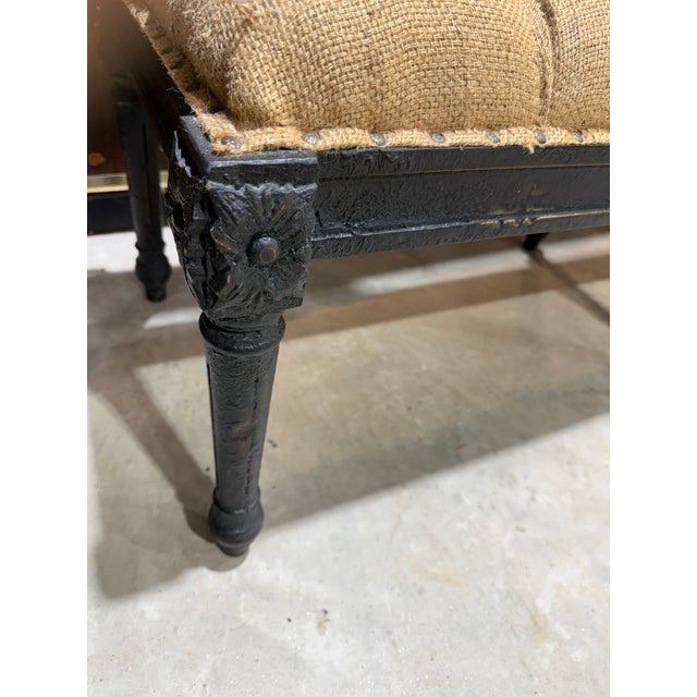 Louis XVI Style Ebonized Banquette Bench - Arhaus For Sale In Atlanta - Image 6 of 9