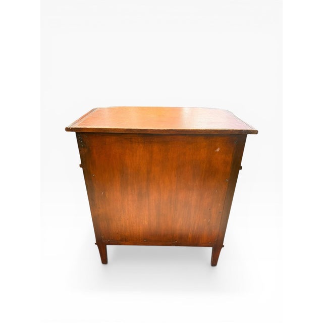 English Regency Faux Book Bar Cabinet, Attributed to Theodore Alexander, Hand-Tooled Leather Top For Sale In Miami - Image 6 of 17