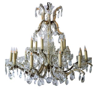 Circa 1900 Austrian Maria Theresa 18 Lite Chandelier For Sale