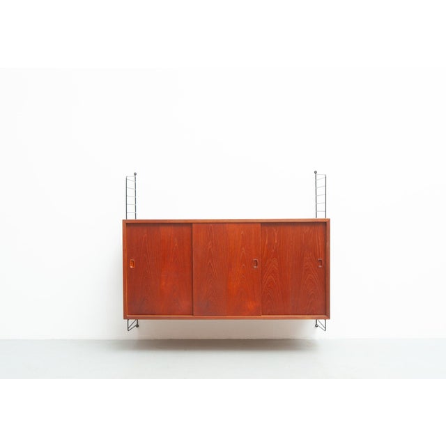 String Wall Sideboard in Teak by Kajsa & Nisse Strinning, 1950s For Sale - Image 13 of 13