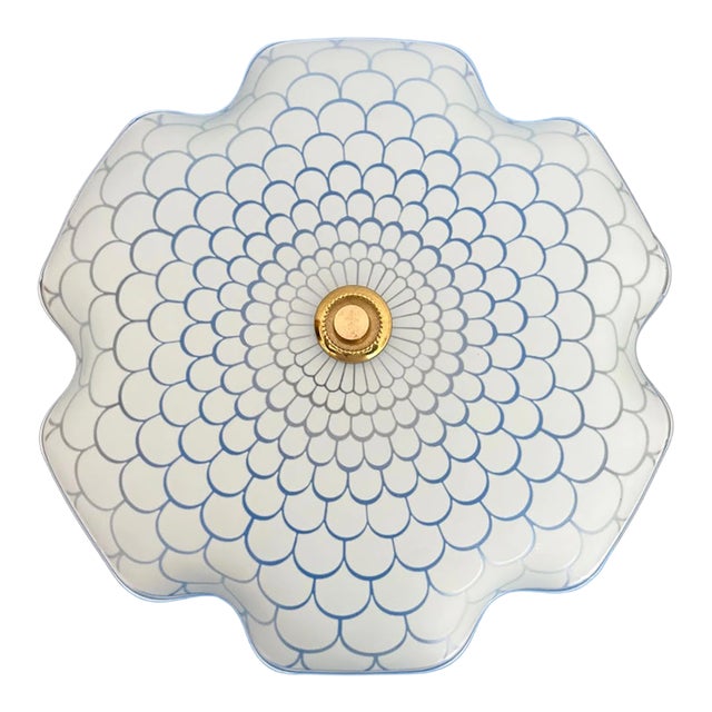 Mid Century Frosted Glass Flower Flush Light For Sale