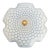 Mid Century Frosted Glass Flower Flush Light For Sale