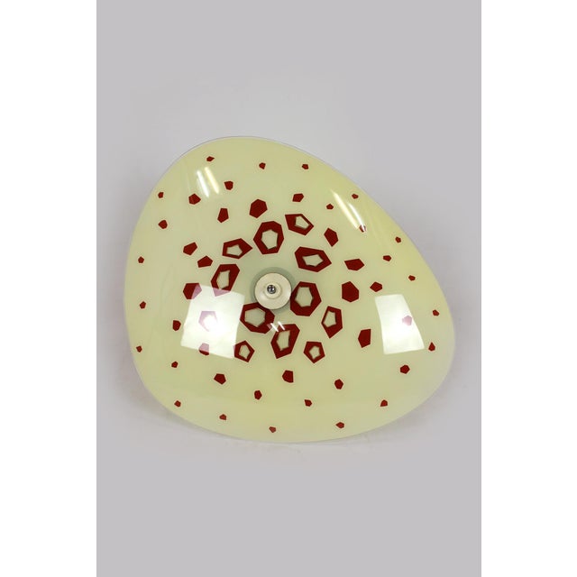 Large Vintage Czechoslovakian Opaline Glass Pendant Lights, 1970s, Set of 2 For Sale - Image 9 of 18