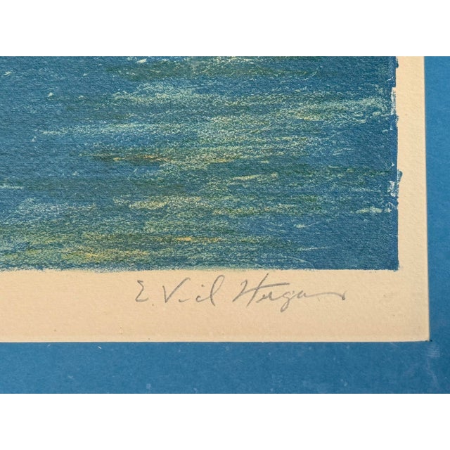Late 20th Century Eduardo Vial Hugas Seaport City Lithograph, Signed For Sale - Image 10 of 12
