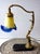 Antique Brass and Marble Pate De Verre Table Lamp, France, 1920s For Sale - Image 10 of 11
