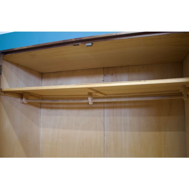 Wood Art Deco Wardrobe in Walnut, 1930s For Sale - Image 7 of 10