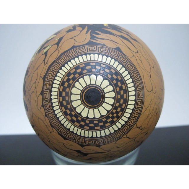 Yiannis Nomikos Homoerotic Mythology Large Handpainted Art Ostrich Egg 1979 For Sale - Image 12 of 12