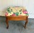 1940s Yellow Floral Hinge-Top Storage Footstool / Ottoman For Sale - Image 4 of 6