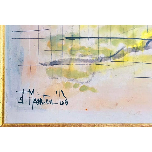 Mid-Century Modern Sailboat Painting For Sale - Image 4 of 5