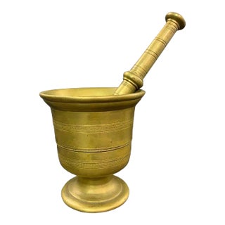 Bronze Mortar And Pestel - A Pair For Sale