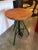 Vintage Industrial Wood and Steel Hydraulic Round Table For Sale In Miami - Image 6 of 9