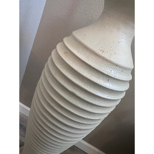 Cream 1980's Plaster Floor Lamp For Sale - Image 8 of 12