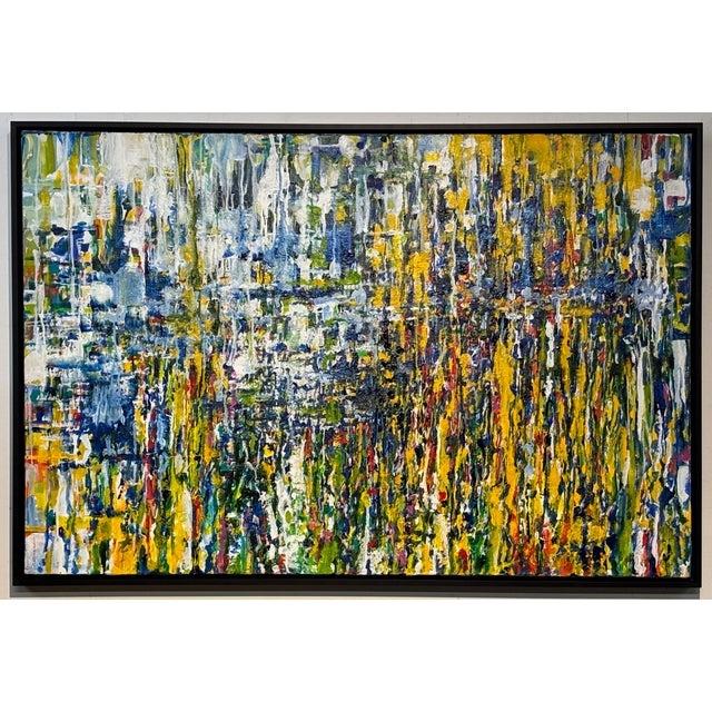 Mid Century Modern Abstract Expressionist Painting by California Artist Carol Bernard 1960's For Sale - Image 4 of 7