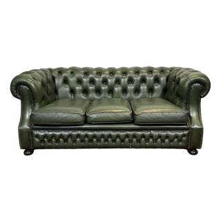 Chesterfield Leather 3-Seater Sofa, 1970s For Sale