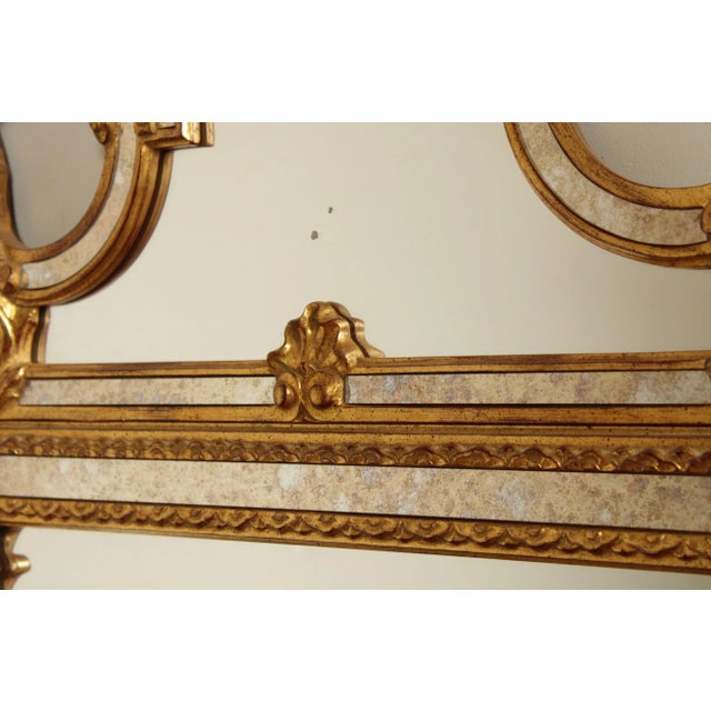 1990s LaBarge Italian Rococo Style Giltwood Carved Wall Mirror For Sale - Image 5 of 13