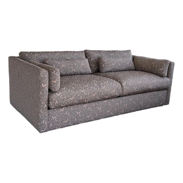 C & L Designs Laguna Sofa in Quilted Folklore For Sale