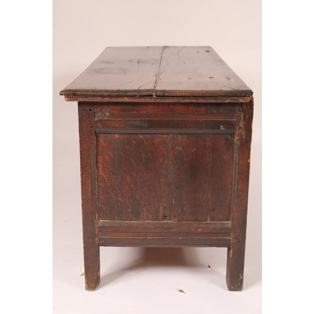 English 18th Century English Oak Trunk For Sale - Image 3 of 10